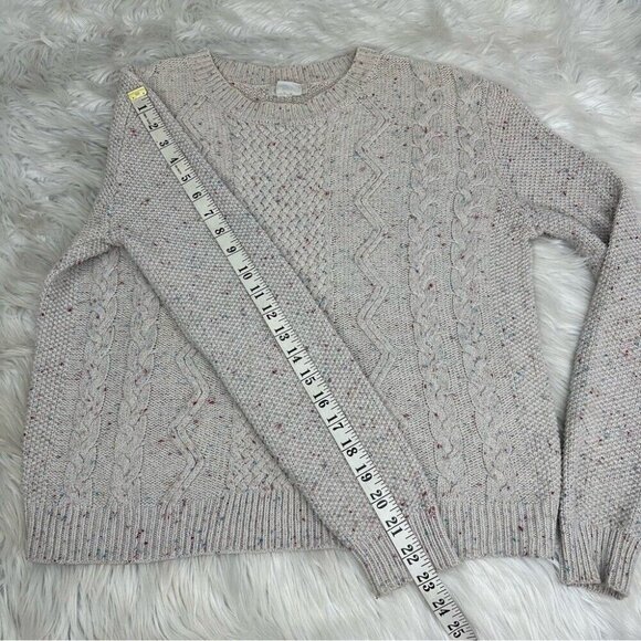 Urban Outfitters Cooperative Gray Confetti Cable‎ Knit Crew Neck Sweater M/C40 - Picture 14 of 14